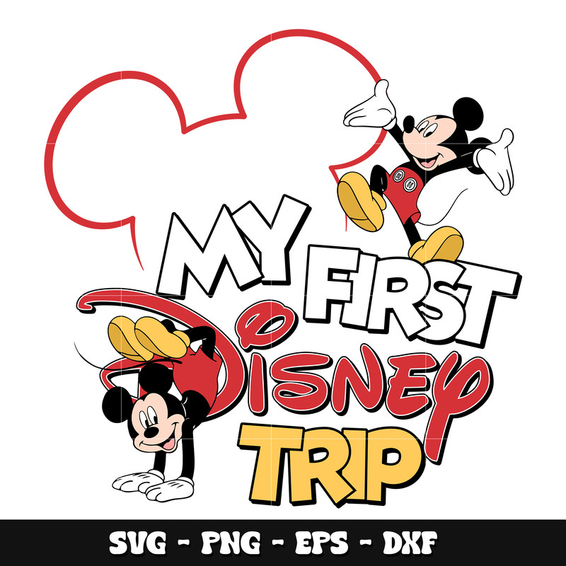 Mickey mouse my first disney trip svg