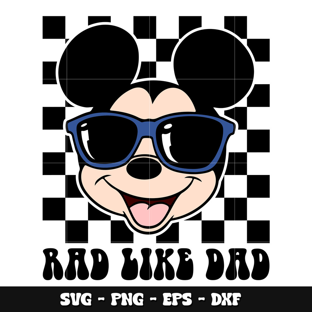 Mickey rad like dad svg