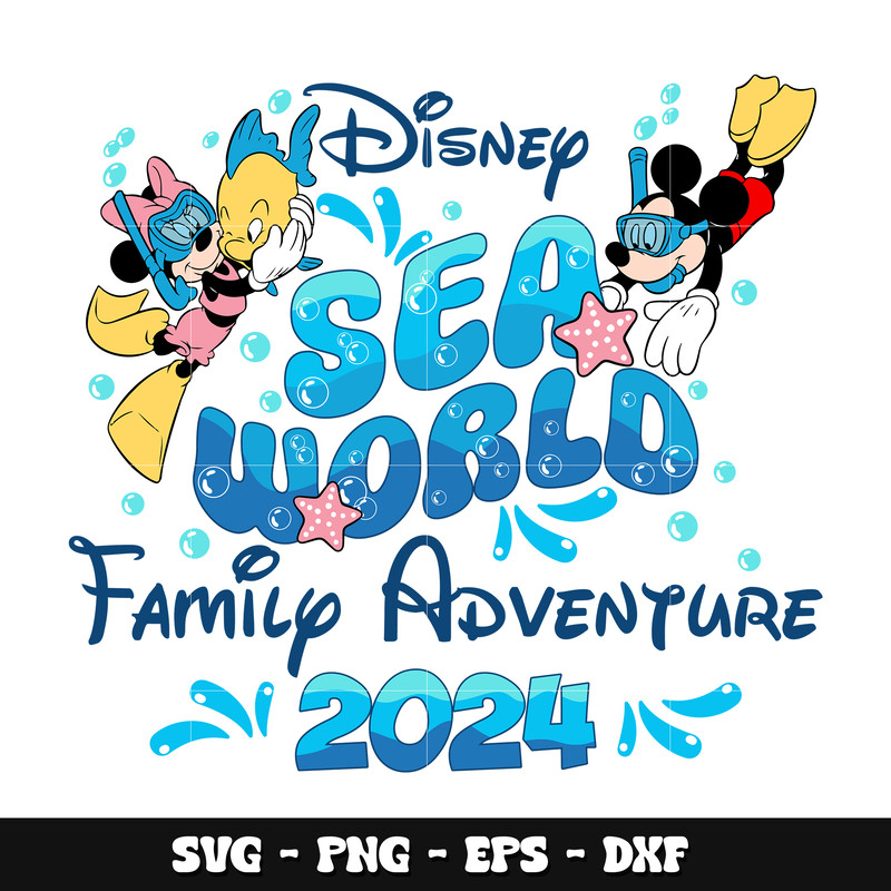 Mickey sea world 2024 svg