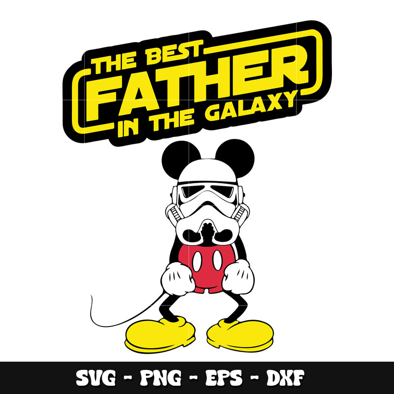 Mickey the best father svg