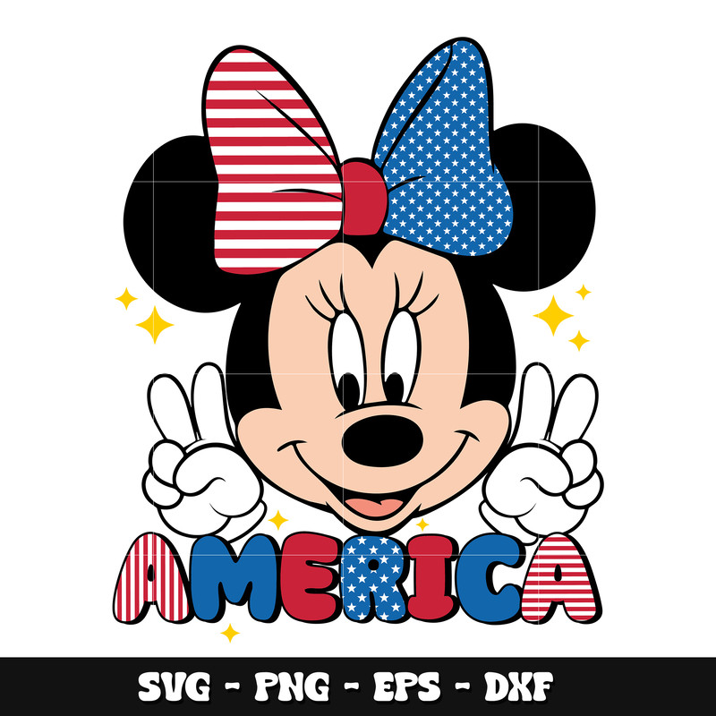 Minnie america svg