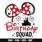 Minnie birthday squad svg