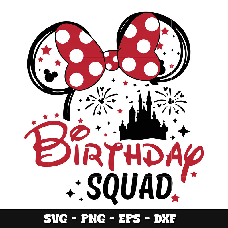 Minnie birthday squad svg