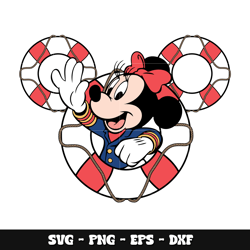 minnie mouse disney cruise svg