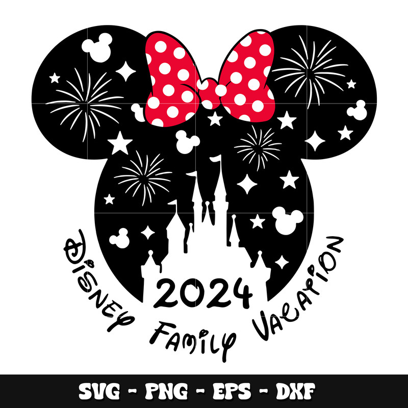 Minnie disney family vacation svg design