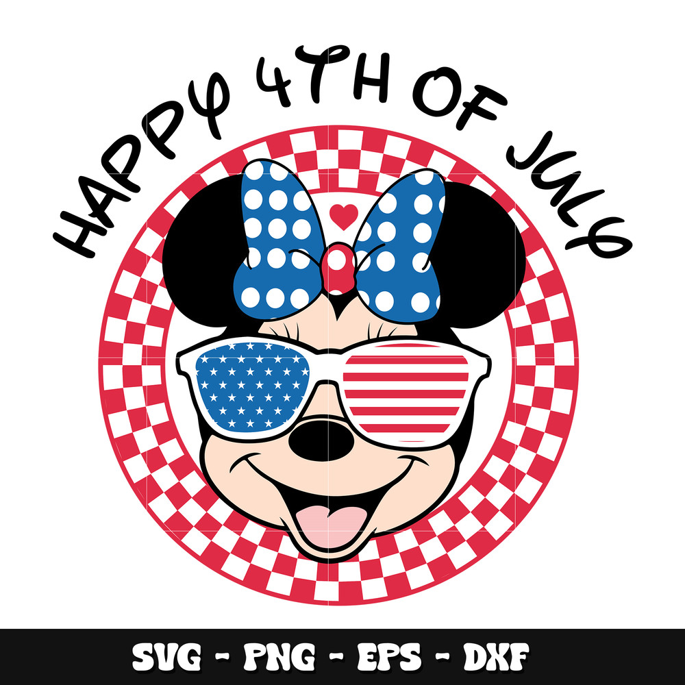 Minnie happy 4th of july svg