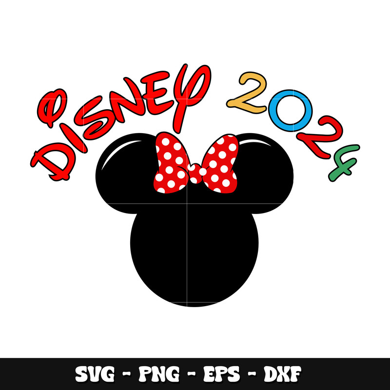 Minnie head disney 2024 svg