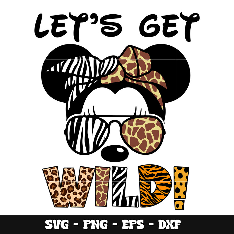 Minnie let's get wild svg