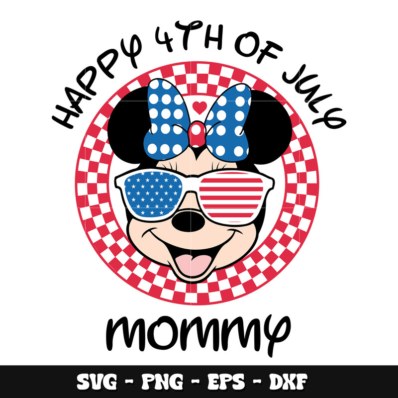 Minnie mommy happy 4th of july svg