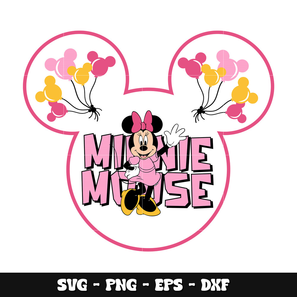 Minnie mouse head disney svg