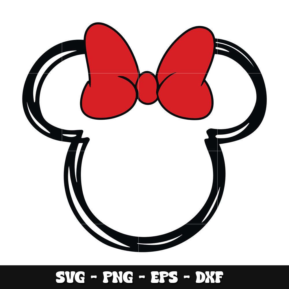 Minnie mouse head svg design