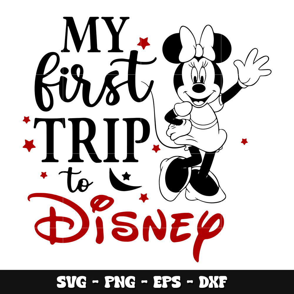 Minnie my first trip to disney svg
