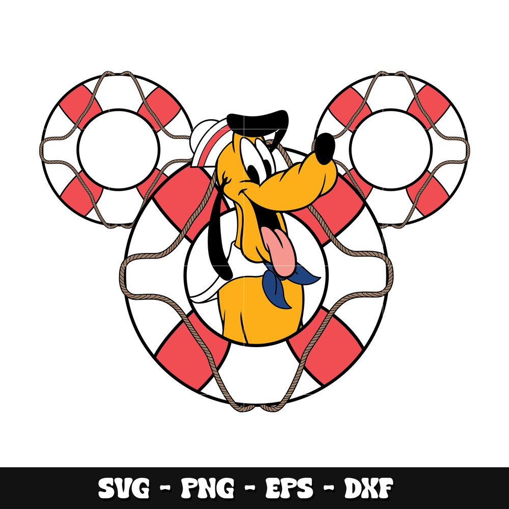 Pluto disney dog cruise svg