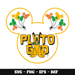 pluto dog x mickey svg