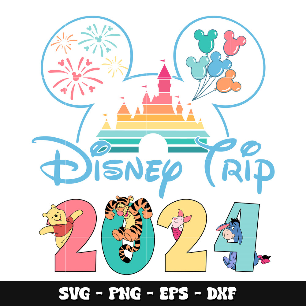 Pooh friends disney trip 2024 svg