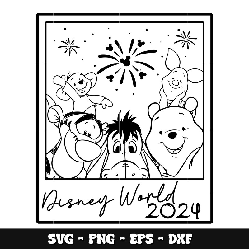 Pooh friends disney world 2024 svg