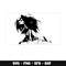 Attack titan black white svg, attack on titan svg