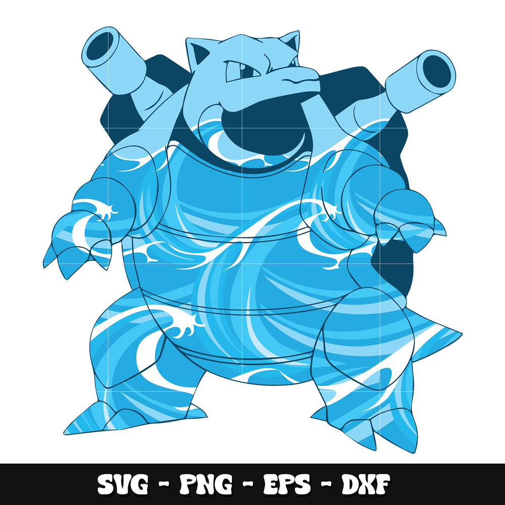 Blastoise water svg, Pokemon anime svg