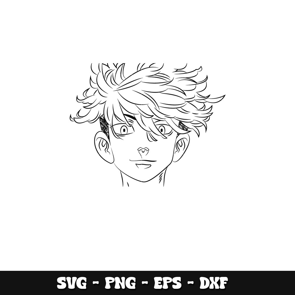 Chifuyu Matsuno face manga svg, Tokyo revengers svg