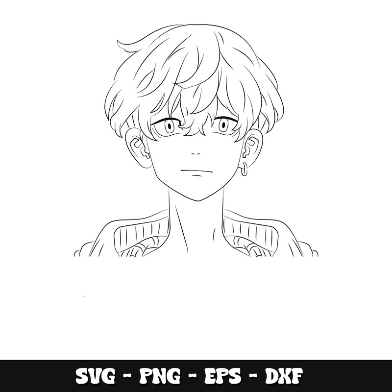 Chifuyu Matsuno manga svg, Tokyo revengers svg