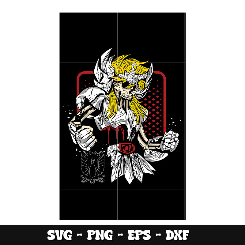 Cygnus Hyoga skeleton svg, saint seiya anime svg