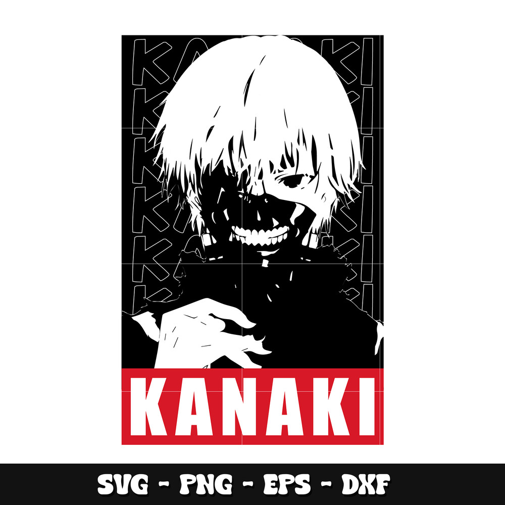 Ken Kaneki black white svg, Tokyo ghoul svg