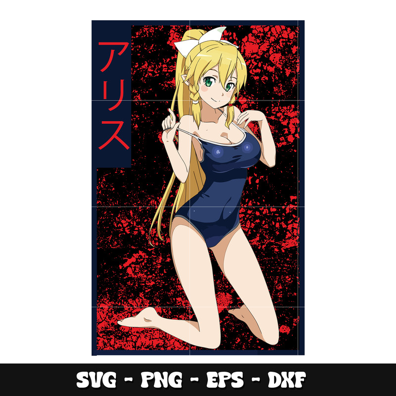 Leafa svg, Sword Art Online anime svg