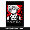 Meliodas black white svg, Heroes anime svg