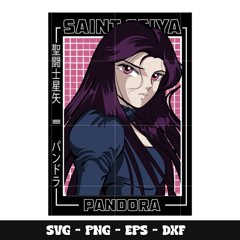 Pandora svg, saint seiya anime svg