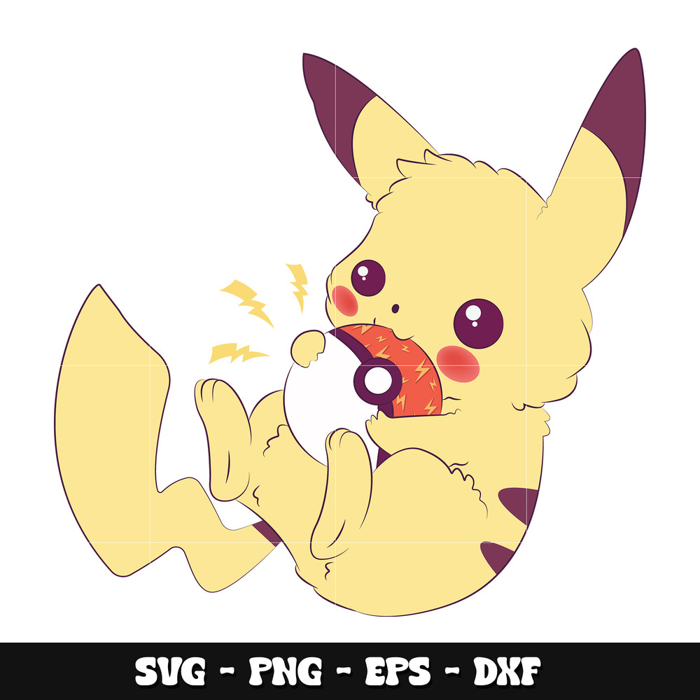 Pikachu cute svg, Pokemon anime svg