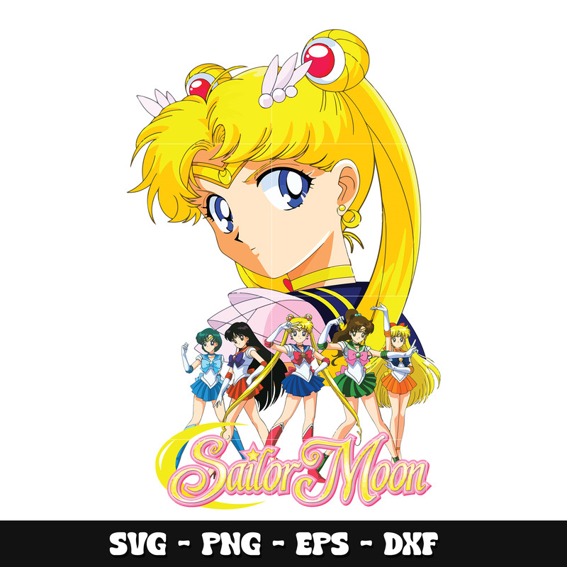 sailor moon characters svg, Sailor Moon anime svg