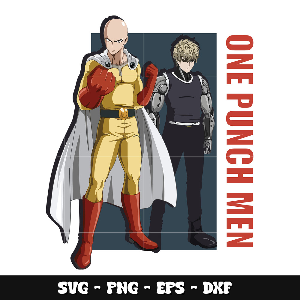 Saitama and genos svg, One punch svg