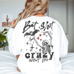 Bat Shit Crazy About You T Shirt, Retro Valentines Day Shirt, Adult Humor T Shirt, Funny Valentines Day Shirt