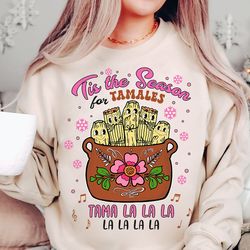 Tis the Season for Tamales PNG, Retro Mexican Food Holidays Digital Download, Mexican Christmas Sublimation, Tama la la