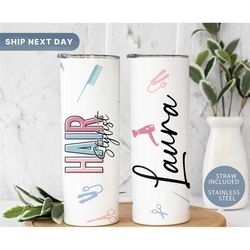 personalized hair stylist tumbler  custom hair dresser tumbler  gift for hair stylist  hair hustler gift  hair stylist c