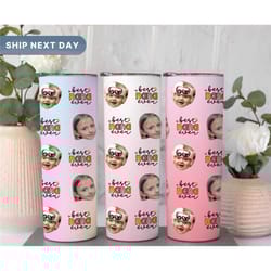 best nana ever baby photo tumbler, custom baby face tumbler, gift for nana, christmas gift, personalized grandma tumbler