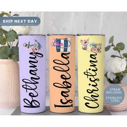 custom vacation 20oz skinny tumbler with straw, personalized girls trip beach travel mug, summer vacation tumbler cup, (