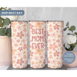 best mom ever tumbler  flowers mom tumbler  personalized mom tumbler  mother's day gift  floral hydroflask  gift for mom