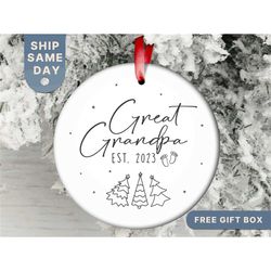 great grandpa ornament custom great grandpa established ornament personalized gift for great grandpa great grandpa keeps