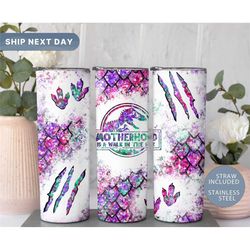 motherhood is a walk in the park tumbler, motherhood tumbler cup, motherhood travel mug, mom tumbler, mothers day gift,