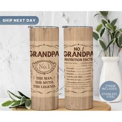 grandpa man myth legend tumbler  father's day gift  gift for grandpa  best grandpa ever tumbler  grandpa travel tumbler