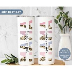 tumbler for mom, personalized mama tumbler cup, mothers day tumbler with straw, new mom travel mug, gift for mom, (tm-10