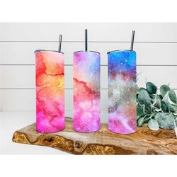 bright star galaxy faux tumbler, personalized tumbler, double wall insulated, gift, tumbler with lid & straw, custom tum