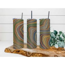 glamour explosions faux marble agate tumbler, personalized tumbler, double wall insulated, gift, tumbler with lid & stra