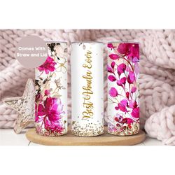 floral abuela tumbler for grandma for mother's day, mothers day gift for abuela, best abuela ever travel cup, pink flora