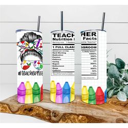 teacher life tumbler, double wall insulated, personalized tumbler, teacher gift, teacher cup, tumbler with lid & straw