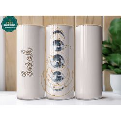 personalized moon tumbler for women, moon tumbler cup gift, celestial tumbler cup, moon tumbler gifts for her, astronomy