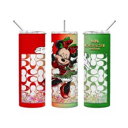 minnie cartoon coach design inspired 20oz insulated tumbler flask cup for hot and cold beverages.