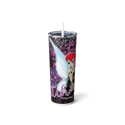 Tinker Bell Skinny Steel Tumbler with Straw, 20oz