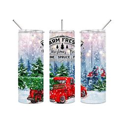 vintage christmas scene, 20oz insulated tumbler, custom made